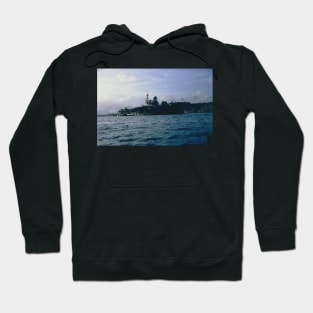 HMS Hermes aircraft carrier docked somewhere in the Med in the 1960s Hoodie